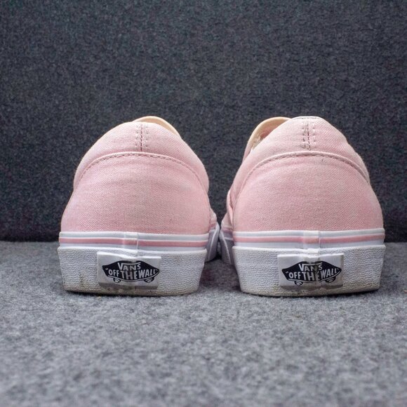 VANS Classic Slip-On Pink White Skateboard Sneakers Mens Size 8.5 Womens Size 10 - Picture 3 of 11